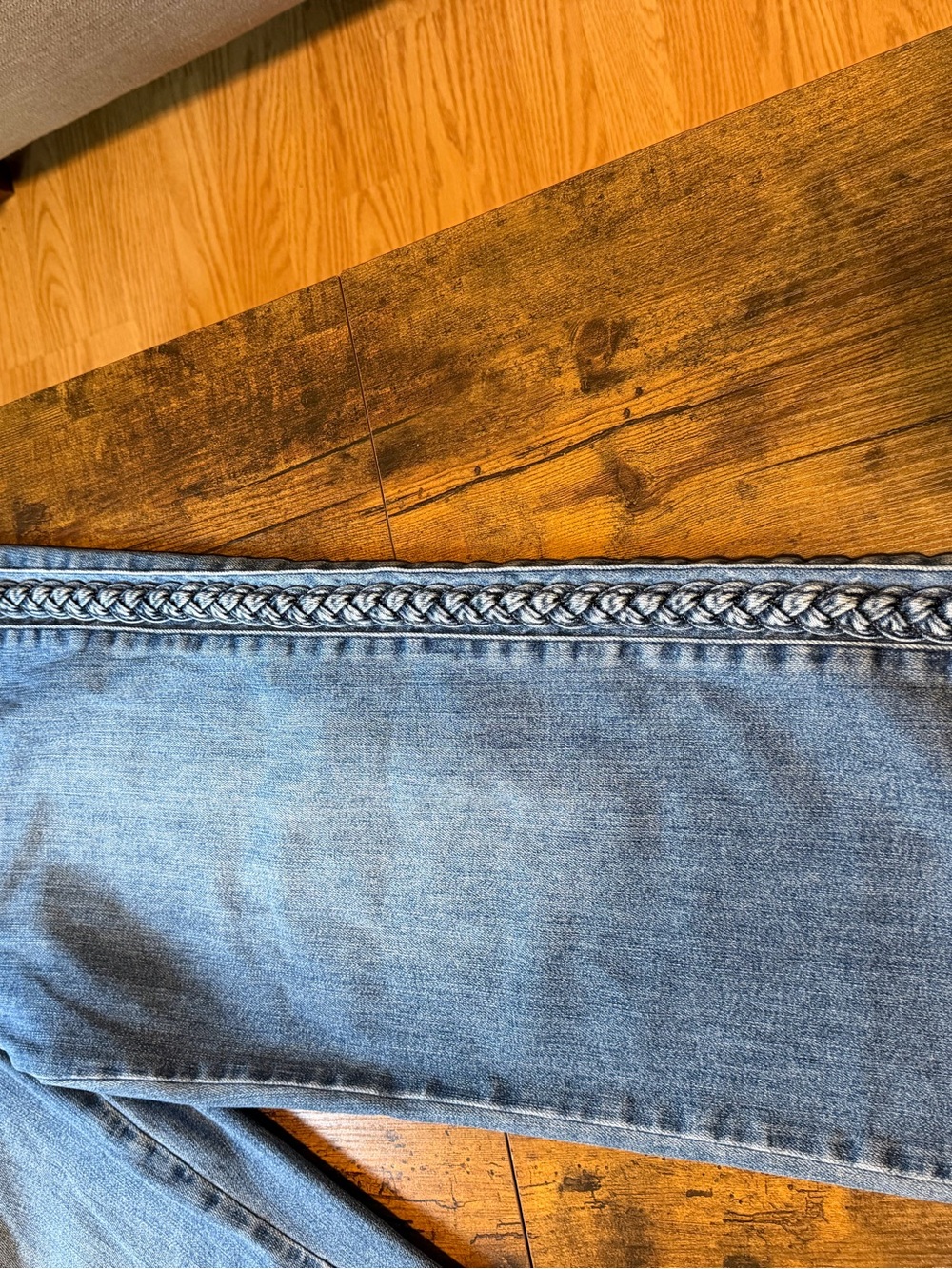 Judy Blue Light Wash Braided Side Seam Jeans - Picture 6 of 10